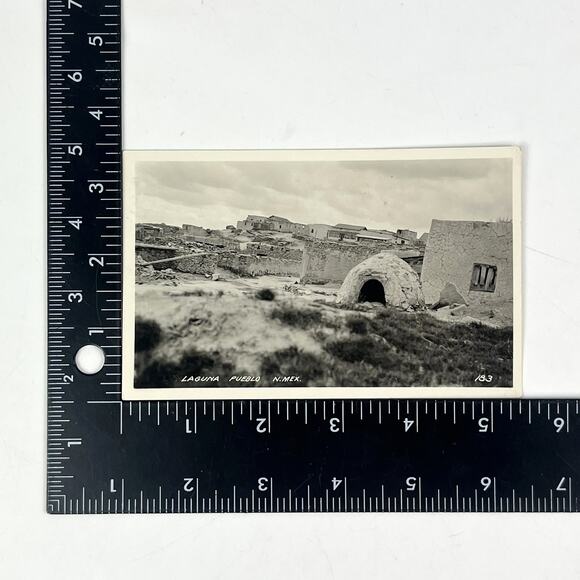 1930 RPPC Native American Indian Laguna Pueblo NM Franklin 1c Stamp Postcard Per - Picture 5 of 5